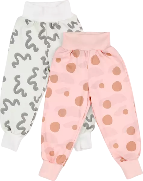 Изображение товара Набор штанов для малышей Rant Hugs And Kisses / 3272-74 (2шт, Pink Milk, р.74)