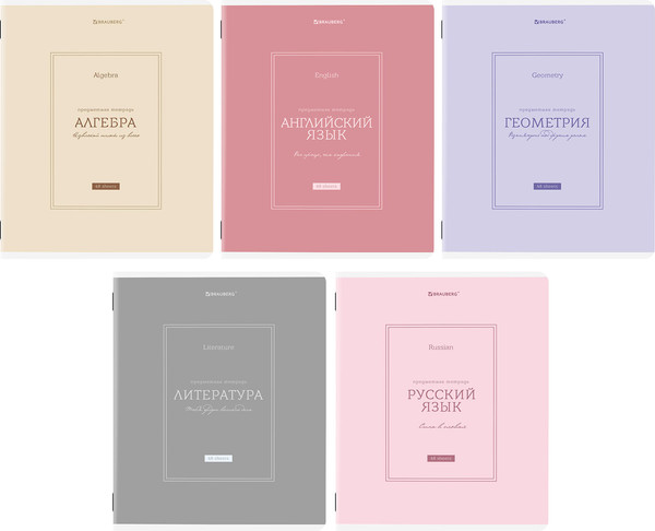 Изображение товара Набор предметных тетрадей Brauberg Classic / 405186 (5шт)