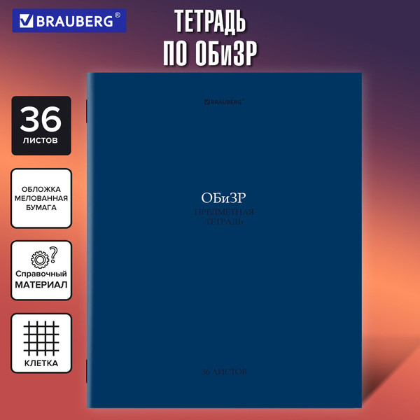 Изображение товара Тетрадь предметная Brauberg Колор. ОБизР / 405081 (36л)