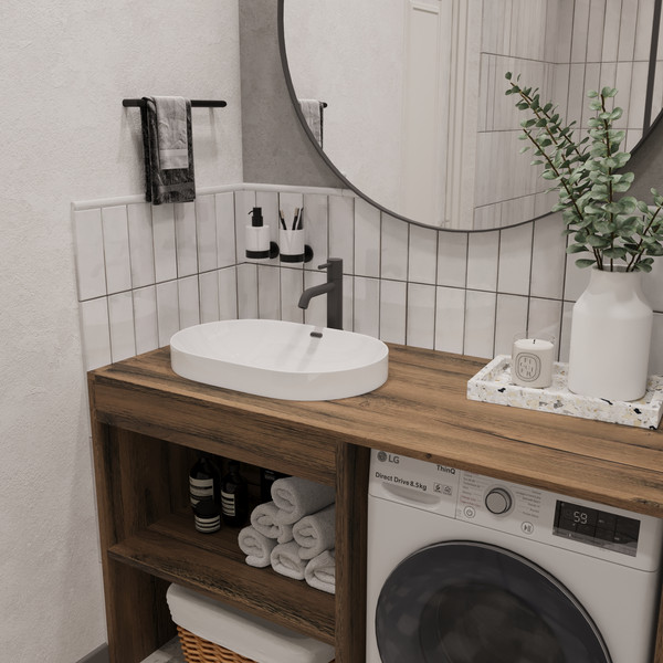 Изображение товара Тумба под умывальник ЗОВ Стамбул 130 / S130LAW0LAWWMC2BCL (аттик)