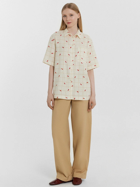 Изображение товара Рубашка Mark Formelle 112855-1/1 (р.170-88-94, вишенки на молочной клетке)