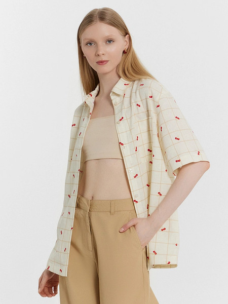 Изображение товара Рубашка Mark Formelle 112855-1/1 (р.170-88-94, вишенки на молочной клетке)