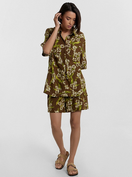 Изображение товара Рубашка Mark Formelle 112855/1 (р.170-88-94, цветы на кенгуру)