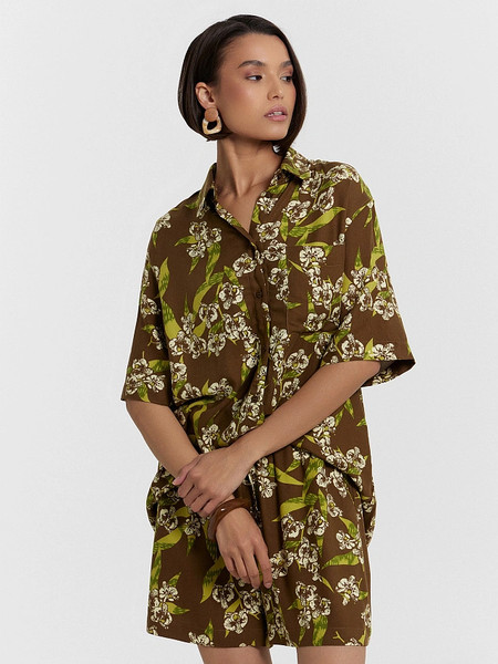 Изображение товара Рубашка Mark Formelle 112855/1 (р.170-96-102, цветы на кенгуру)