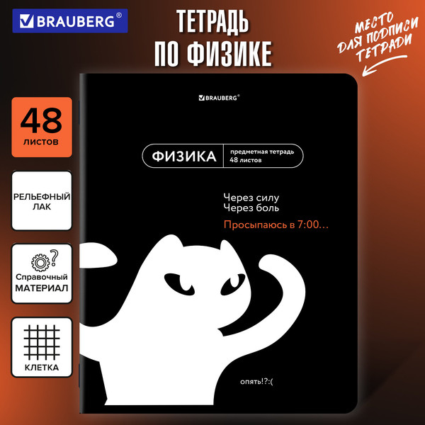 Изображение товара Тетрадь предметная Brauberg Мемы. Физика / 405106 (48л)