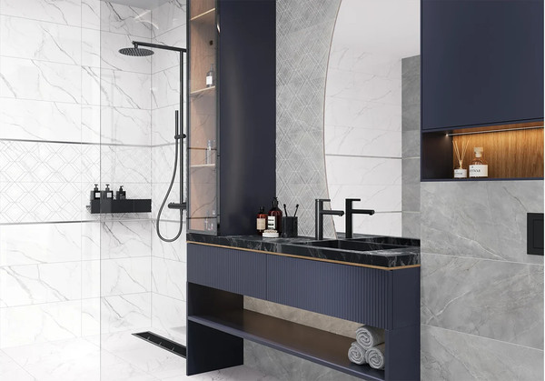 Изображение товара Декоративная плитка NewTrend Lims Light Rhomb DW36LMM00 (300x600)