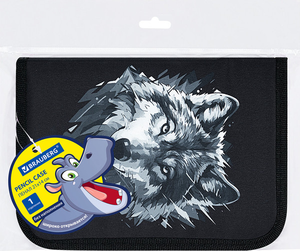 Изображение товара Пенал Brauberg Gray Wolf / 273520