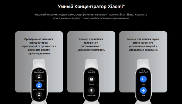 Изображение товара Фитнес-браслет Xiaomi Smart Band 10 / BHR07Y5GL (керамический)