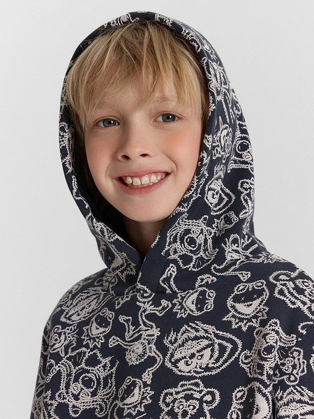 Изображение товара Худи детское Mark Formelle 123388 (р.122-60, персонажи на графитовом)