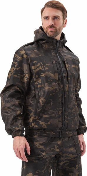 Изображение товара Костюм для охоты и рыбалки УРСУС Каскад кмф Мультикам черный Полофлис / КОС345 (р.44-46, 182-188)