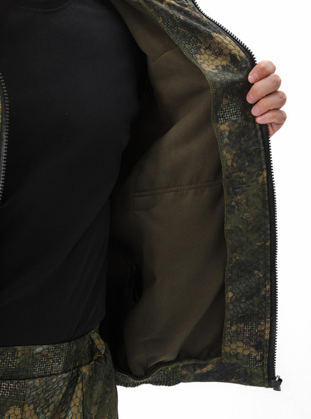 Изображение товара Костюм для охоты и рыбалки УРСУС Каскад кмф Соты зеленые Полофлис / КОС345 (р.52-54, 182-188)