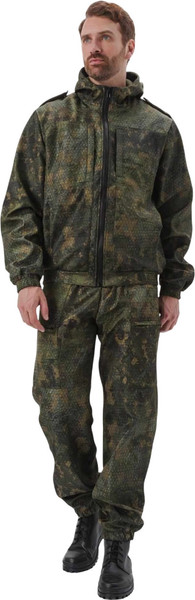 Изображение товара Костюм для охоты и рыбалки УРСУС Каскад кмф Соты зеленые Полофлис / КОС345 (р.64-66, 170-176)