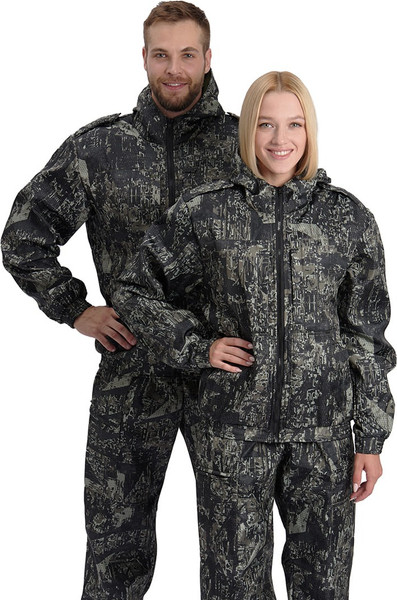 Изображение товара Костюм для охоты и рыбалки УРСУС Каскад кмф Тетрис зеленый Полофлис / КОС345 (р.44-46, 182-188)