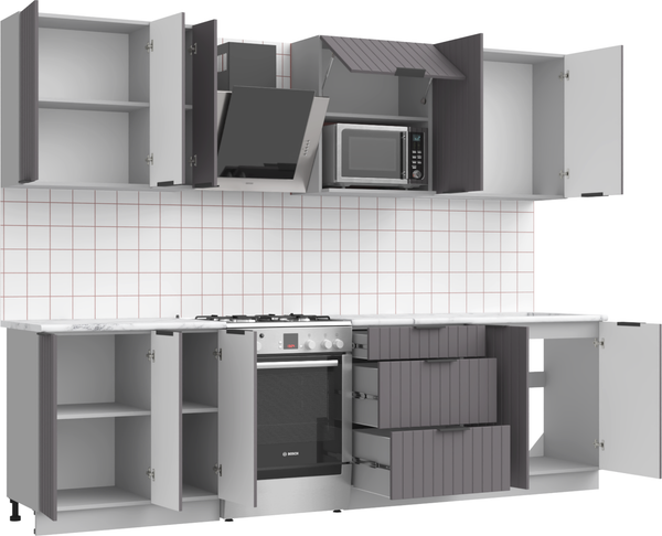 Изображение товара Кухонный гарнитур Arvento АНТА-плюс 2.2м (графит)