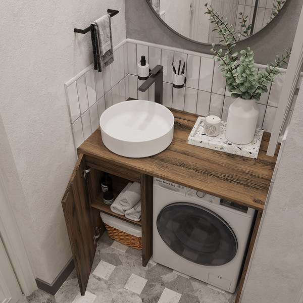 Изображение товара Тумба под умывальник ЗОВ Стамбул 120 / S120LAW0LAWWMD (аттик)