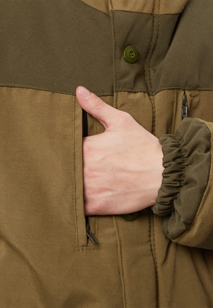 Изображение товара Костюм для охоты и рыбалки УРСУС Горка светлый-хаки/темный-хаки Полибрезент/ КОС288-ЗМ (р.44-46, 170-176)