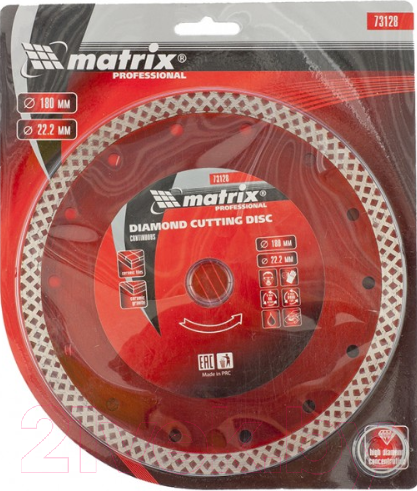 Изображение товара Отрезной диск алмазный Matrix 73124