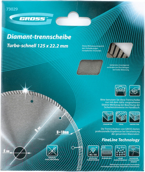 Изображение товара Отрезной диск алмазный Gross 73028