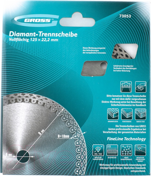 Изображение товара Отрезной диск алмазный Gross 73053