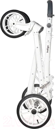 Изображение товара Детская универсальная коляска INDIGO Porto 2 в 1 (Po 02, светло-серая кожа/светло-серый лен)