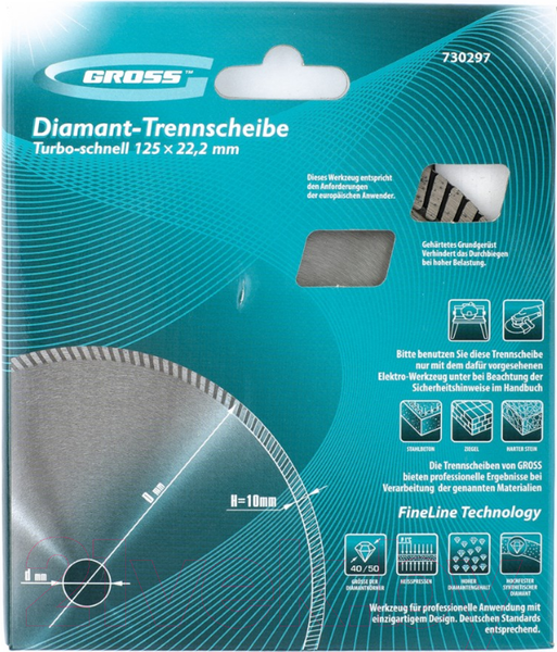 Изображение товара Отрезной диск алмазный Gross 730297