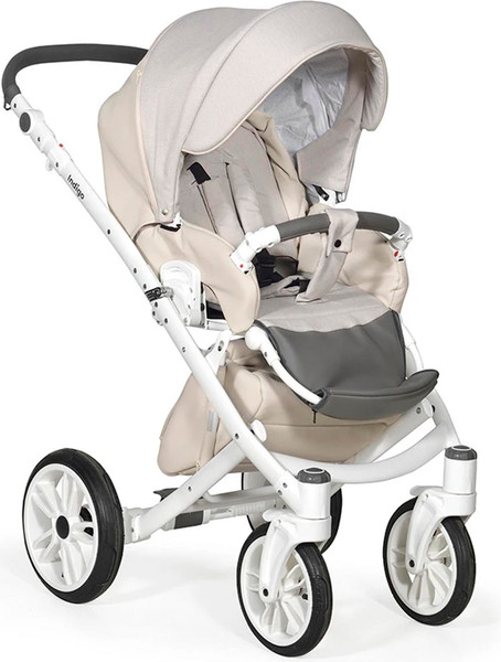 Изображение товара Детская универсальная коляска INDIGO Porto 2 в 1 (Po 03, бежевая кожа/бежевый лен)