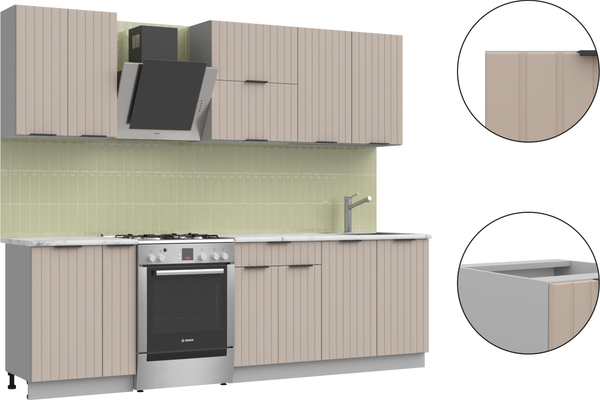 Изображение товара Кухонный гарнитур Arvento АНТА-плюс 2м (капучино)