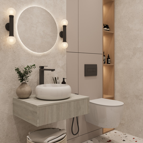 Изображение товара Тумба под умывальник ЗОВ Токио Премиум 60 / TP60ELSPTOC2 (вяз либерти серебряный)