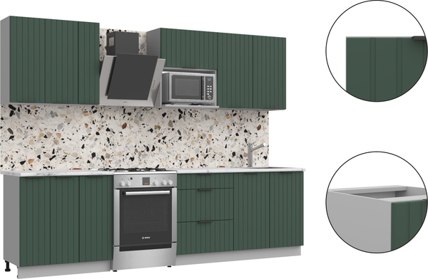 Изображение товара Кухонный гарнитур Arvento АНТА-плюс 2.2м (зеленый)