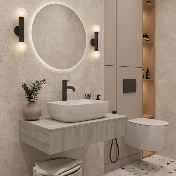 Изображение товара Тумба под умывальник ЗОВ Токио Премиум 80 / TP80ELSPTOC2 (вяз либерти серебряный)