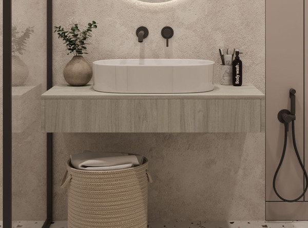 Изображение товара Тумба под умывальник ЗОВ Токио Премиум 100 / TP100ELSPTOC2 (вяз либерти серебряный)