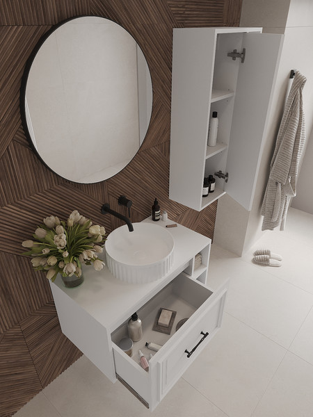 Изображение товара Тумба под умывальник ЗОВ Анталья 80 / A80LWMWC0 (белый матовый)