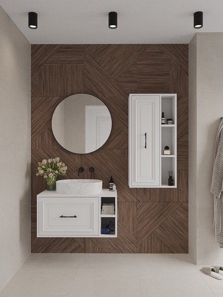 Изображение товара Тумба под умывальник ЗОВ Анталья 80 / A80LWMWC0 (белый матовый)