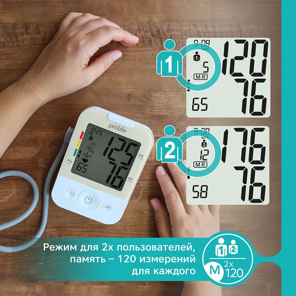 Изображение товара Тонометр Prolife PA2 Basic 1.0 (без адаптера)