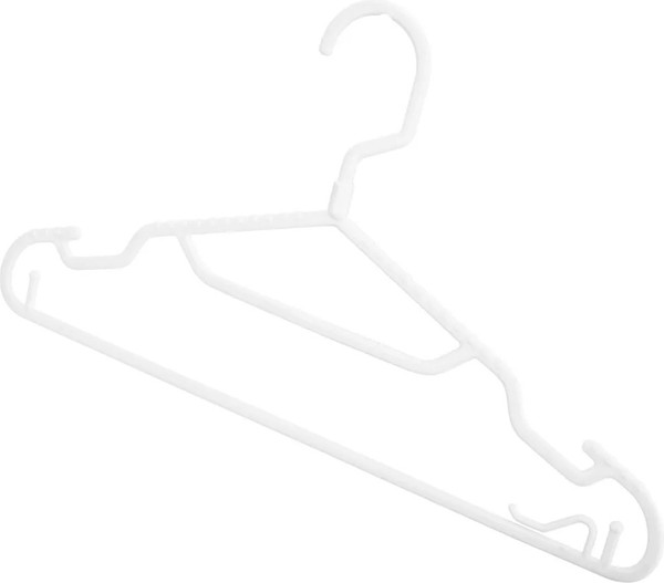 Изображение товара Набор пластиковых вешалок-плечиков Econova Slim / 434295516 (белый)