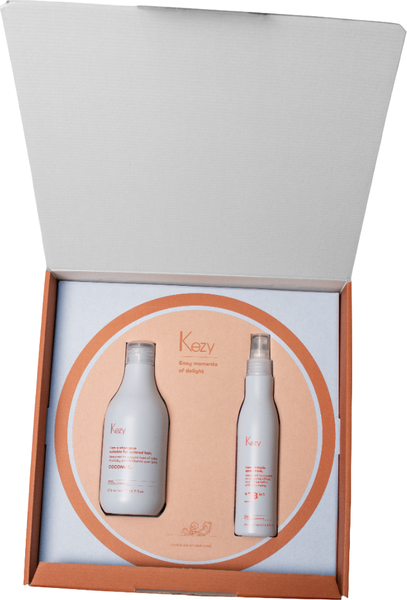 Изображение товара Набор косметики для волос Kezy Я не пицца Coconut Шампунь 375мл+Маска-спрей 200мл