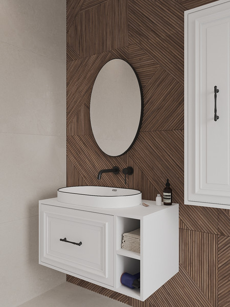 Изображение товара Тумба под умывальник ЗОВ Анталья 80 / A80LWMW1BC (белый матовый)