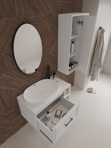 Изображение товара Тумба под умывальник ЗОВ Анталья 80 / A80LWMW1BC (белый матовый)