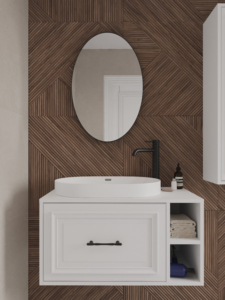 Изображение товара Тумба под умывальник ЗОВ Анталья 80 / A80LWMW1BC (белый матовый)