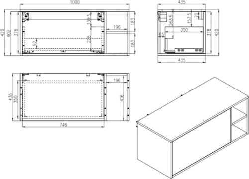 Изображение товара Тумба под умывальник ЗОВ Анталья 100 / A100LWMWC0 (белый матовый)