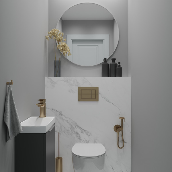 Изображение товара Тумба под умывальник ЗОВ Монови Слим 40 / S40LG0LG7091B (антрацит)