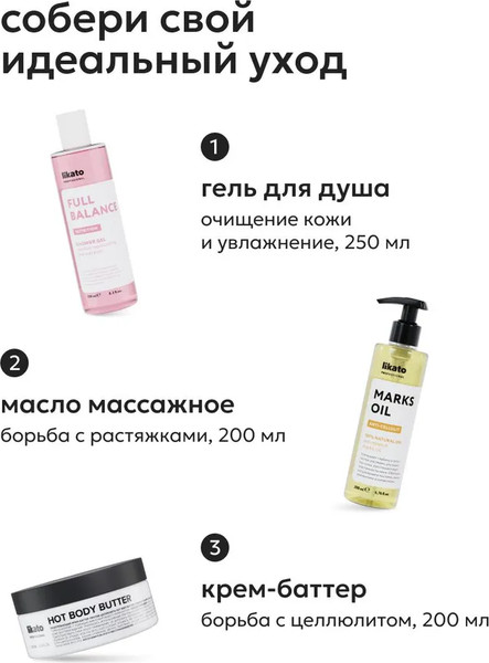 Изображение товара Масло для тела Likato Professional My Skulptor против растяжек (200мл)