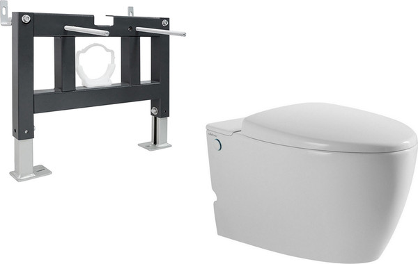 Изображение товара Унитаз подвесной с инсталляцией Abber Bequem AC1107P-AC0101P (с импульсным смывом)