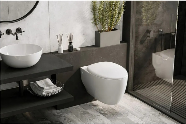 Изображение товара Унитаз подвесной с инсталляцией Abber Bequem AC1107P-AC0101P (с импульсным смывом)