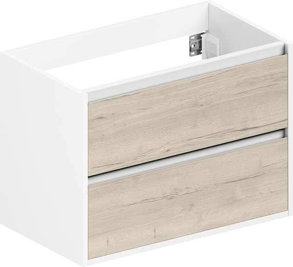 Изображение товара Тумба с умывальником ЗОВ Парма 80 / P80LWP0MWHMC1A-LDSPW6002 (белый/белый галифакс)