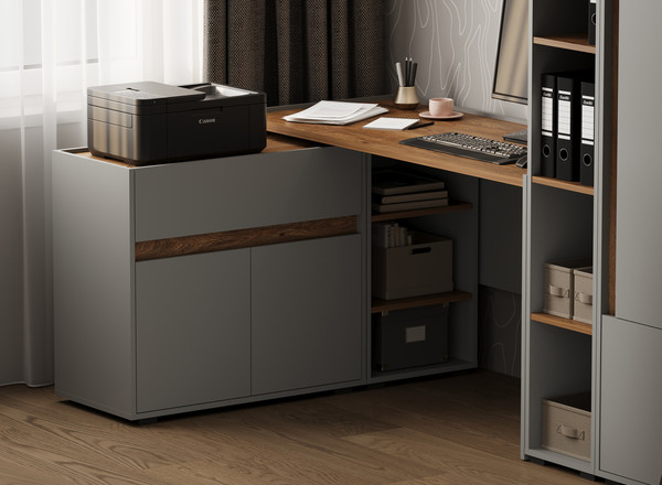 Изображение товара Тумба MySTAR ИВ-126.03 (дымчатый алмаз/дуб канзас)