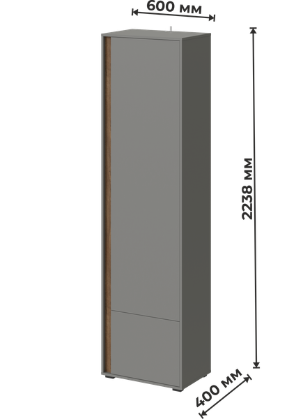 Изображение товара Шкаф MySTAR ИВ-126.08 (дымчатый алмаз/дуб канзас)