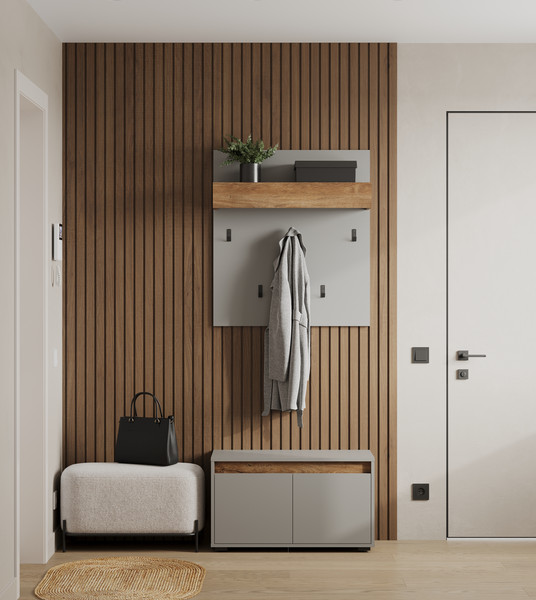 Изображение товара Вешалка для одежды MySTAR ИВ-126.10 (дымчатый алмаз/дуб канзас)