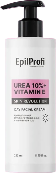 Изображение товара Крем для лица EpilProfi для глубокого увлажнения с мочевиной 10% (250мл, с дозатором)