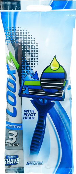 Изображение товара Набор бритвенных станков TREET Loox 3 Blue Platinum 3 лезвия с полоской (5шт)